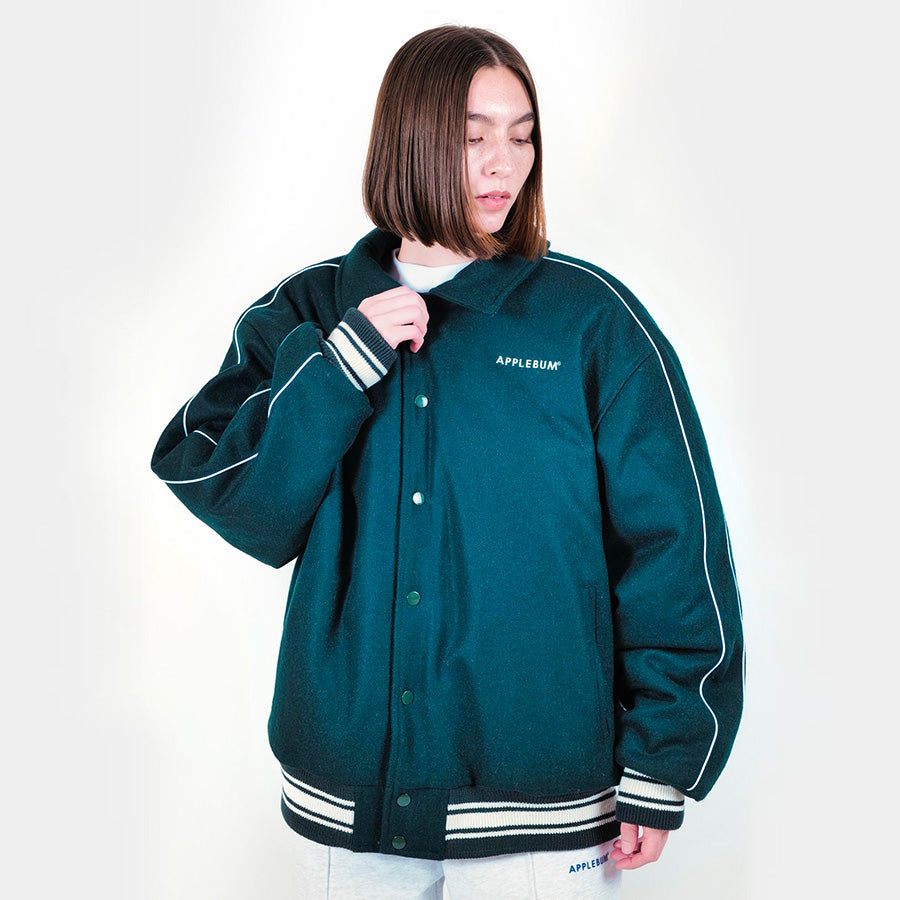 APPLEBUM ( アップルバム ) COLLARED MELTON STADIUM JACKET スタジャン