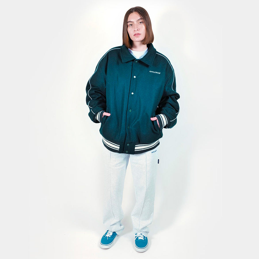 APPLEBUM ( アップルバム ) COLLARED MELTON STADIUM JACKET スタジャン