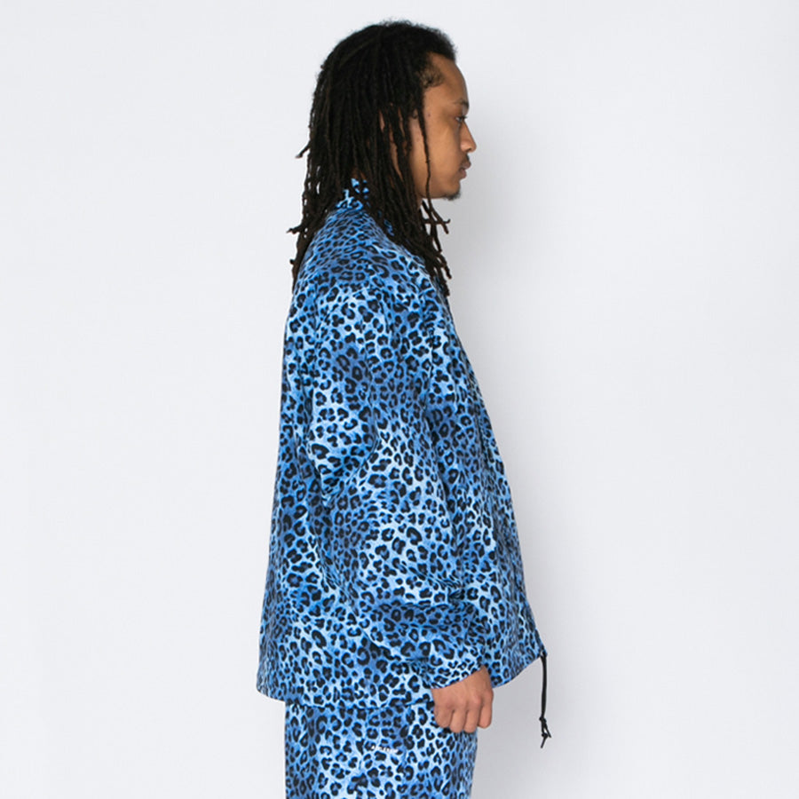 APPLEBUM（アップルバム）Leopard Coach Jacket レオパード コーチジャケット イエロー ブルー 2610606