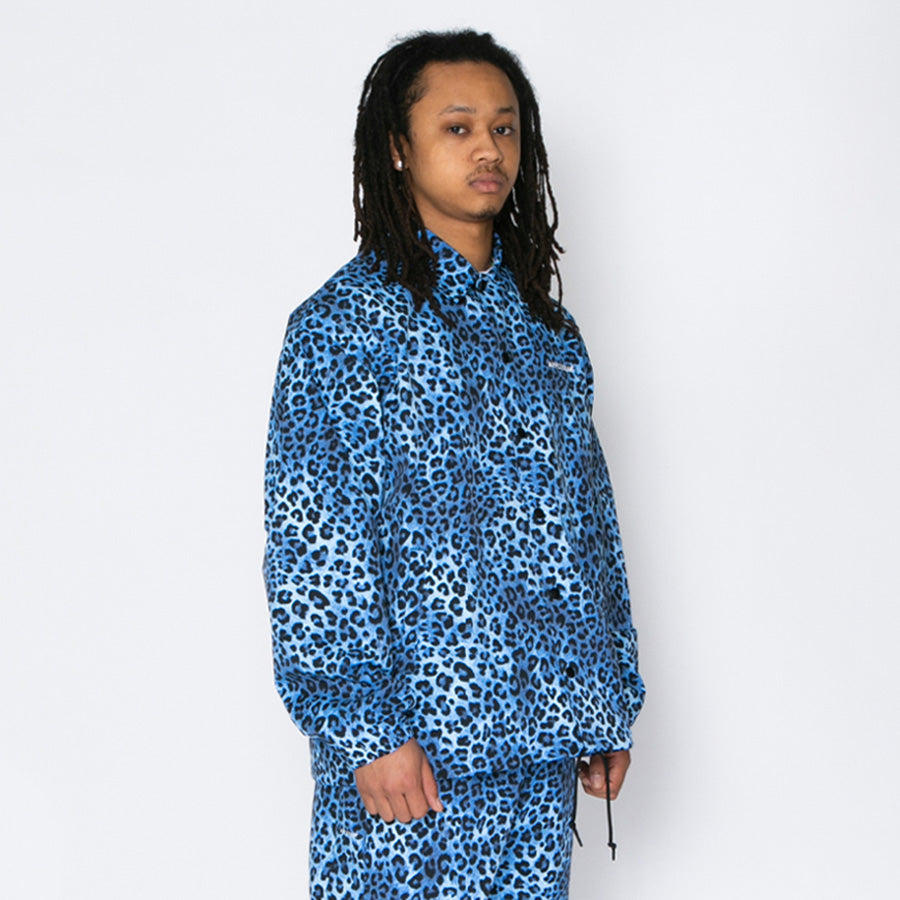 APPLEBUM（アップルバム）Leopard Coach Jacket レオパード コーチジャケット イエロー ブルー 2610606