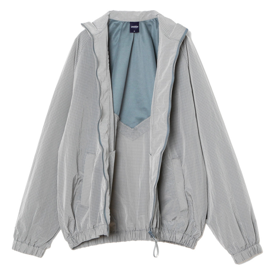 APPLEBUM Ripstop Track Jacket グレー ジップ開放