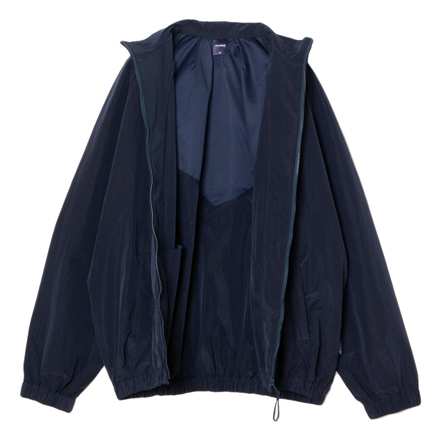 APPLEBUM Ripstop Track Jacket ネイビー ジップ開放