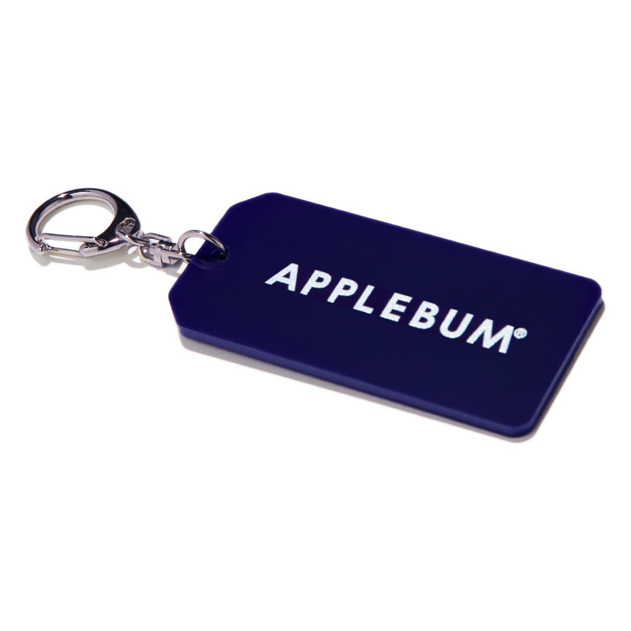 APPLEBUM（アップルバム）ロゴ キーホルダー ネイビー 斜め
