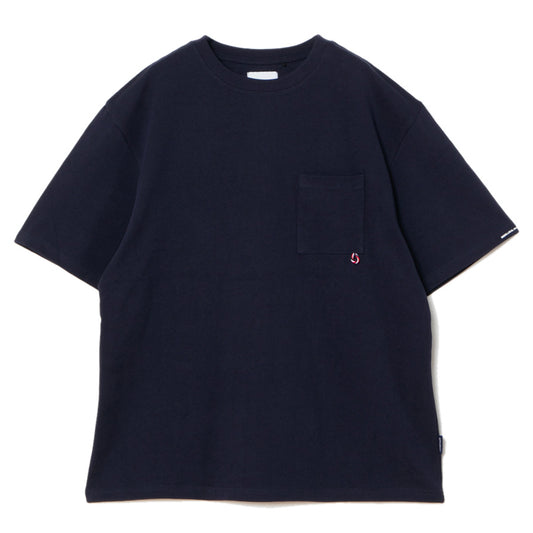 APPLEBUM（アップルバム）12oz ポケットTシャツ ネイビー 正面