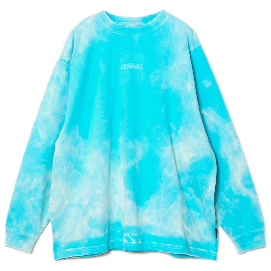 APPLEBUM（アップルバム）Cloud Dye L/S T-shirt ブルー 正面