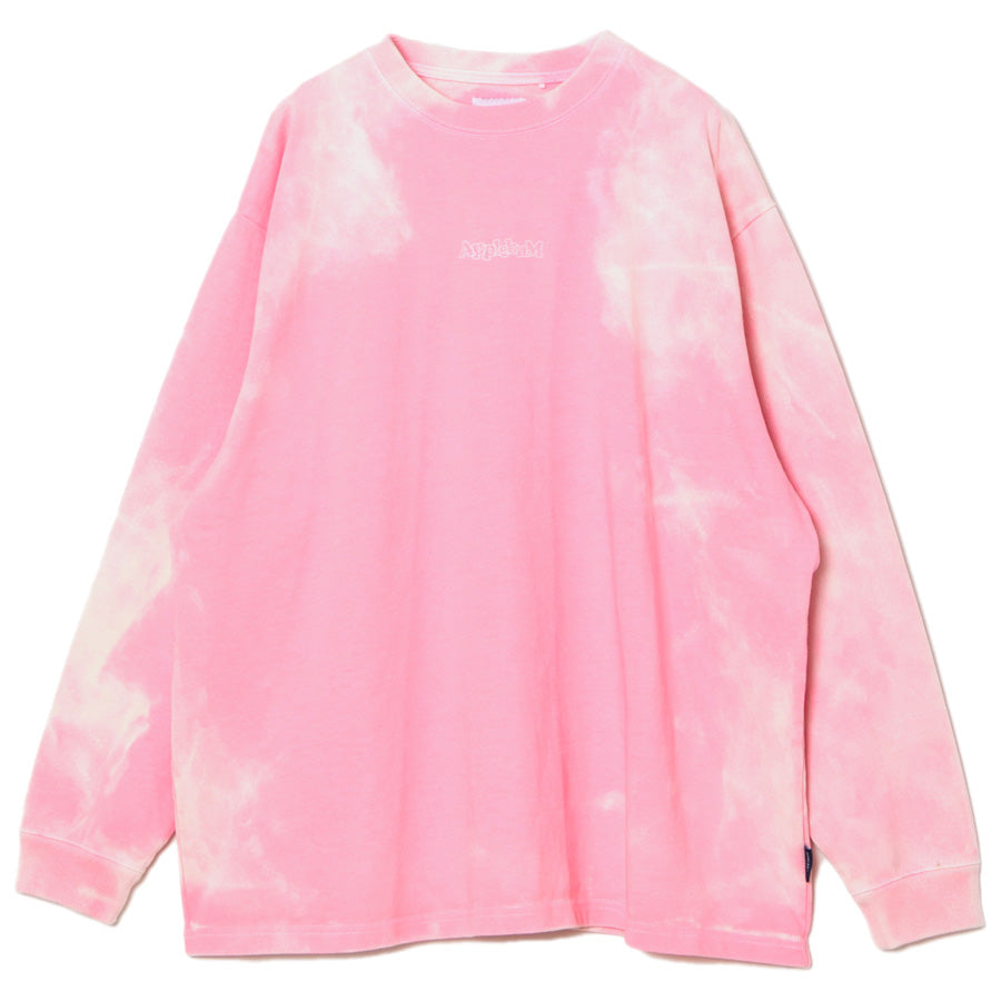 APPLEBUM（アップルバム）Cloud Dye L/S T-shirt ピンク 正面