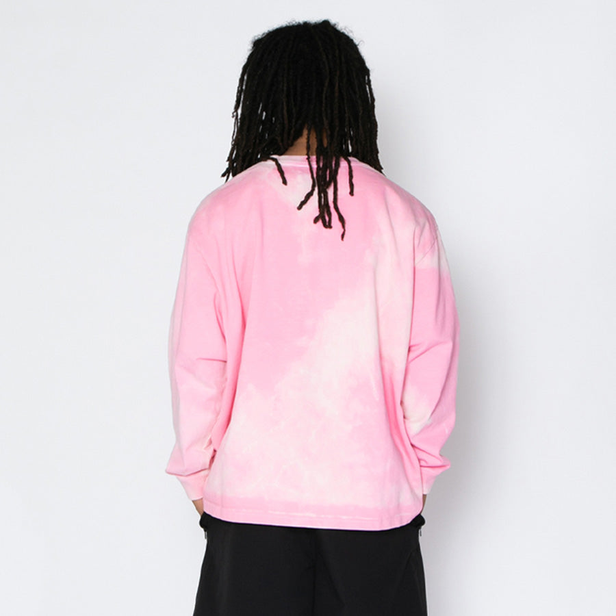 APPLEBUM（アップルバム）Cloud Dye ロンT 後ろ姿 ピンク