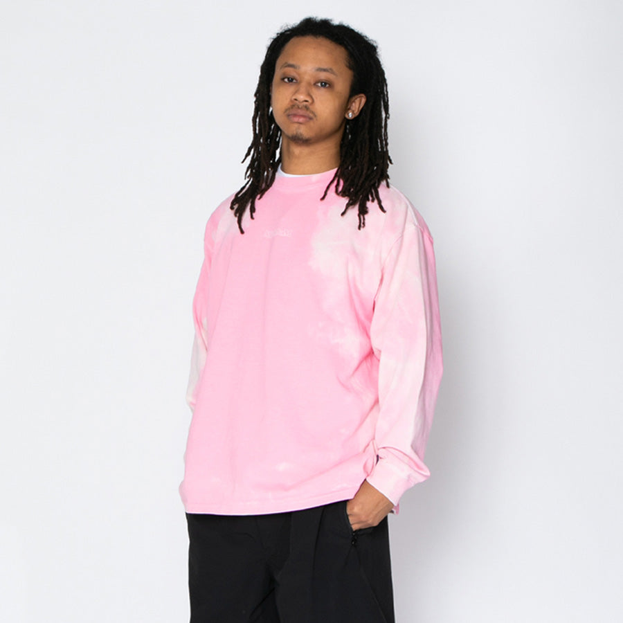 APPLEBUM（アップルバム）Cloud Dye ロングスリーブ 左斜め ピンク