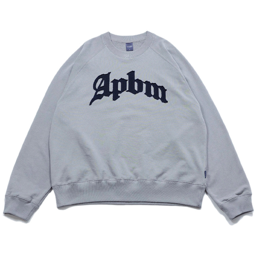 APPLEBUM Apbm Crew Sweat 13oz グレー 正面