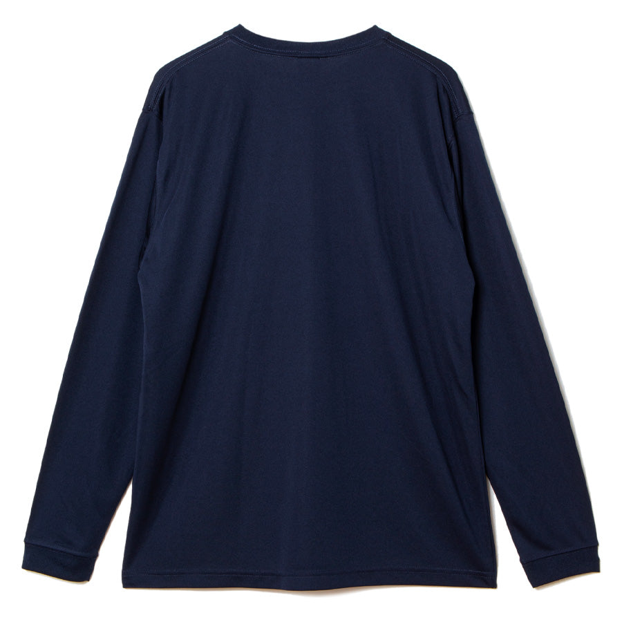 APPLEBUM ドライ ロングスリーブTシャツ ネイビー 背面