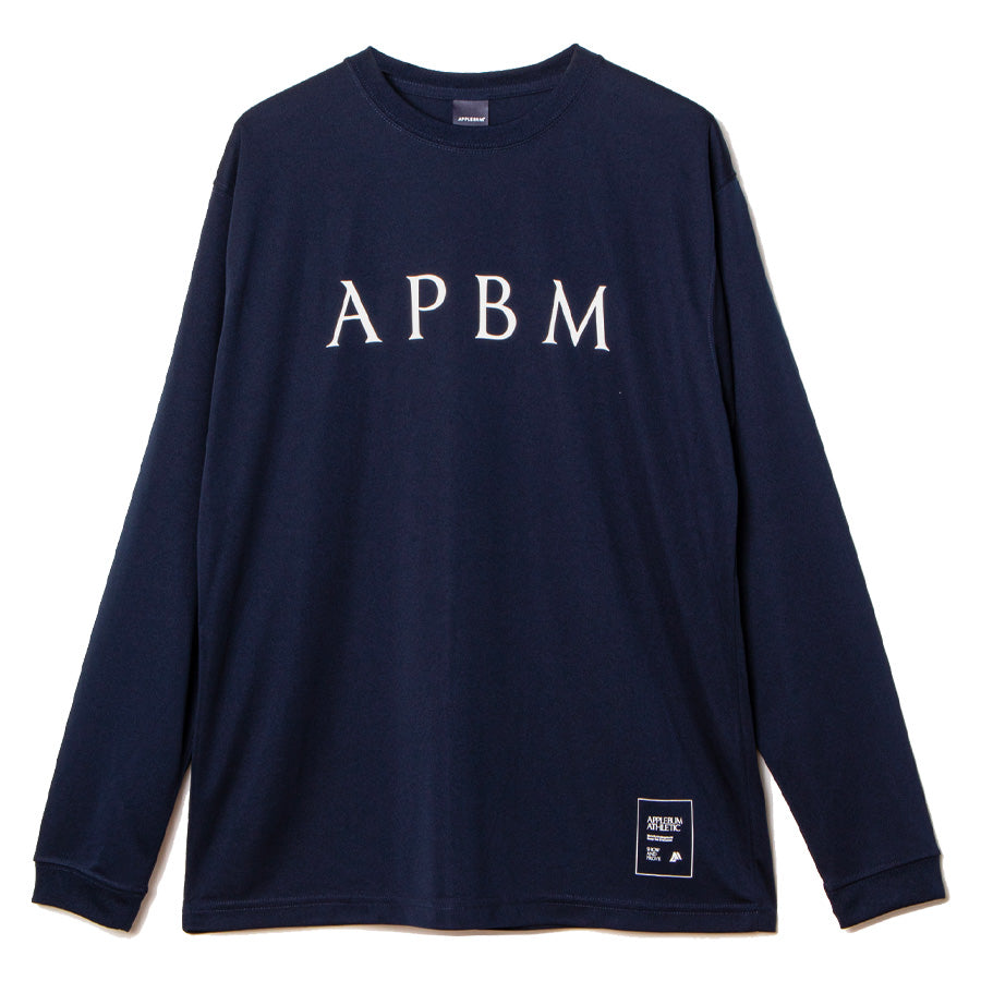 APPLEBUM APBM Dry L/S T-shirt ネイビー 正面