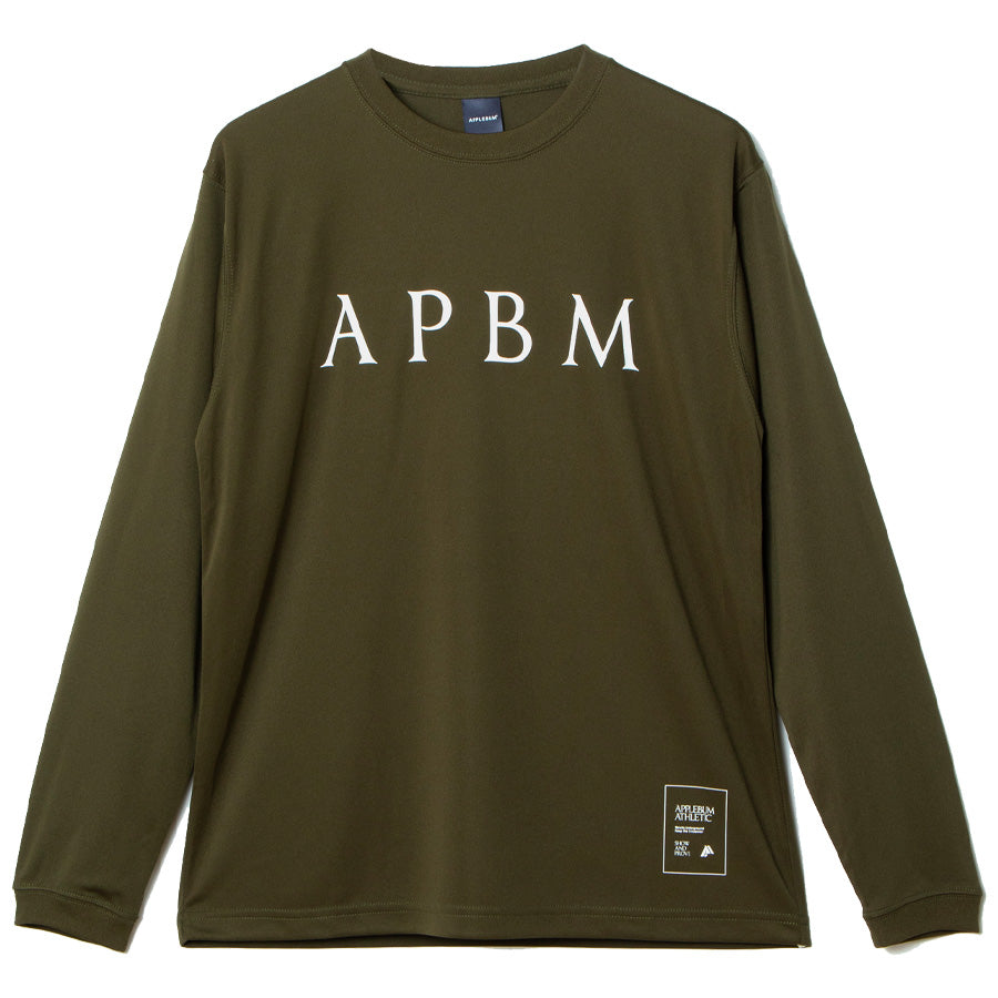 APPLEBUM APBM Dry L/S T-shirt オリーブ 正面