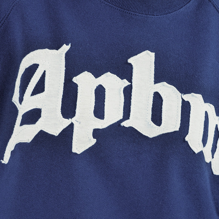 APPLEBUM APBMロゴ 刺繍 カットオフ ディテール ネイビー