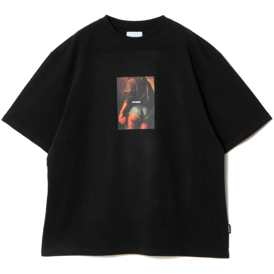 APPLEBUM Tシャツ ブラック フォトプリント 正面