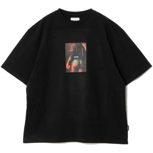 APPLEBUM Tシャツ ブラック フォトプリント 正面