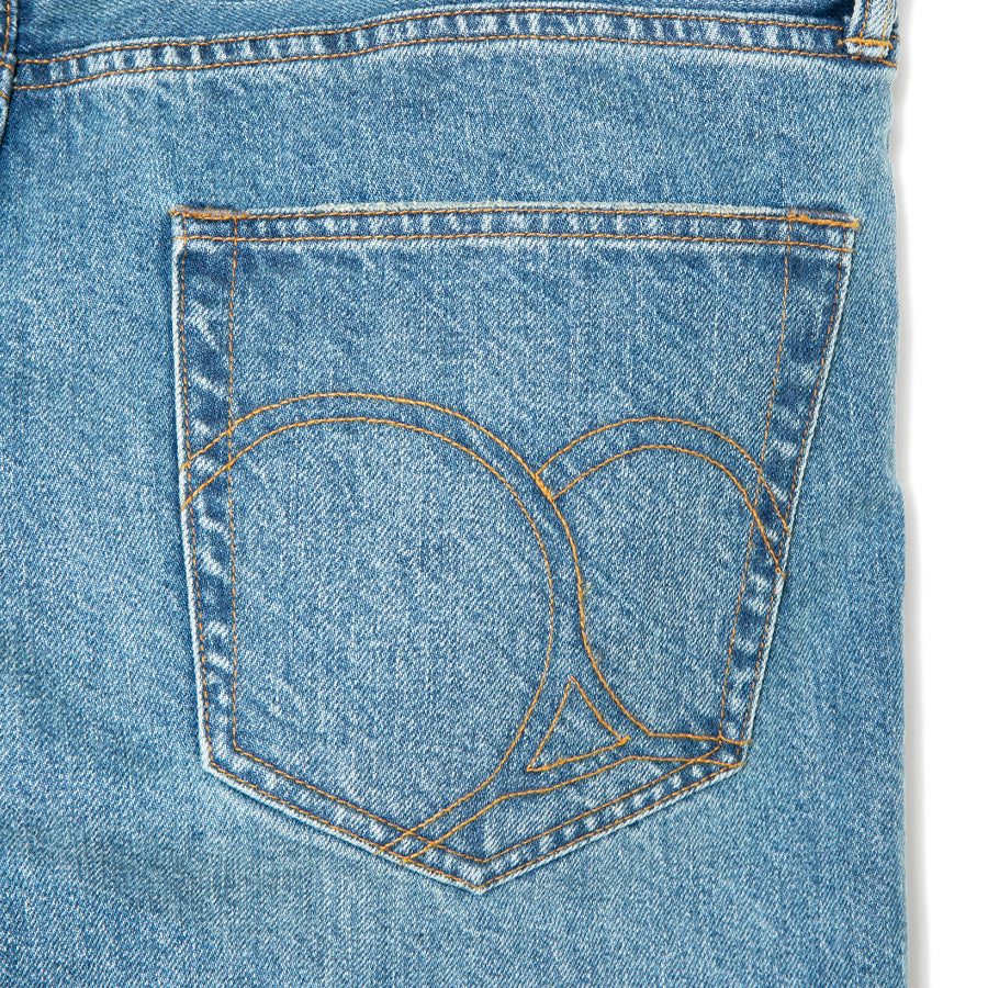 APPLEBUM デニムパンツ バックポケット ステッチディテール