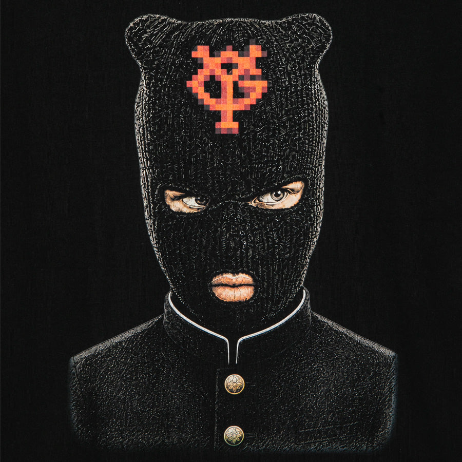 APPLEBUM（アップルバム）BALACLAVA T-SHIRT ブラック TAW フロントグラフィック詳細 EA2621104