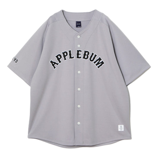 APPLEBUM ベースボールシャツ グレー 正面平置き