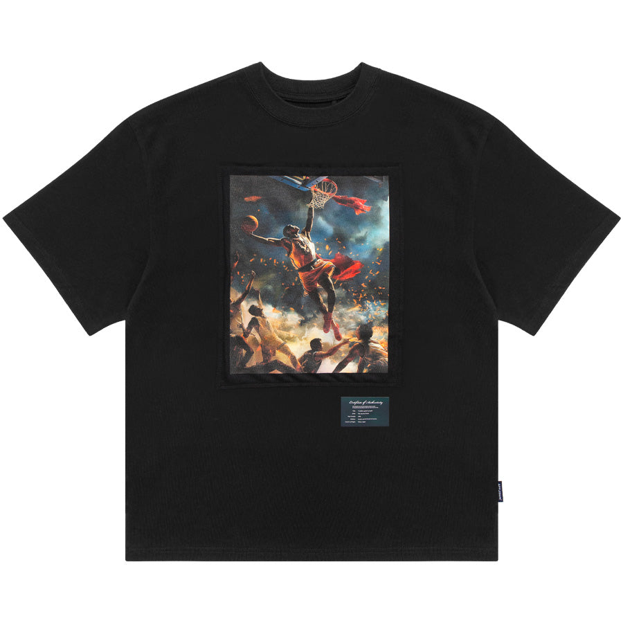 APPLEBUM Basketteur de la Liberté T-shirt 12oz ブラック 正面