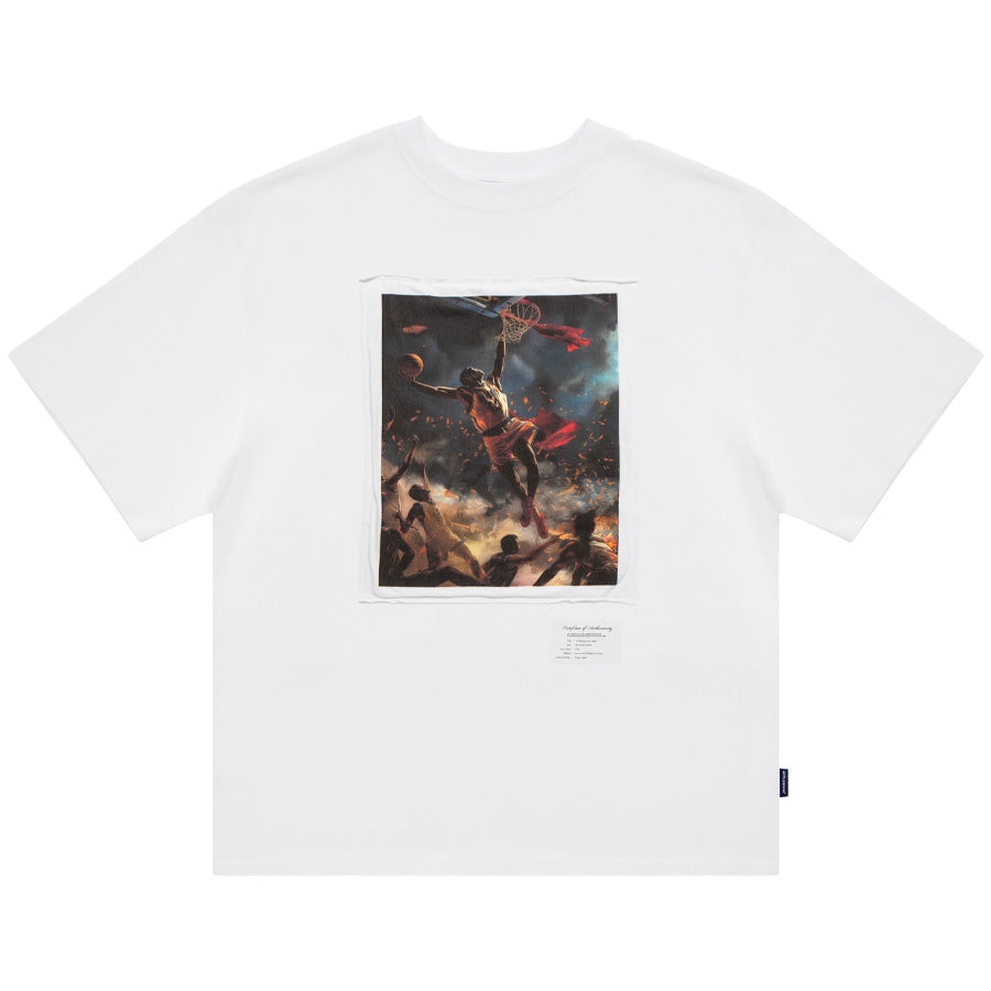 APPLEBUM Basketteur de la Liberté T-shirt 12oz ホワイト 正面