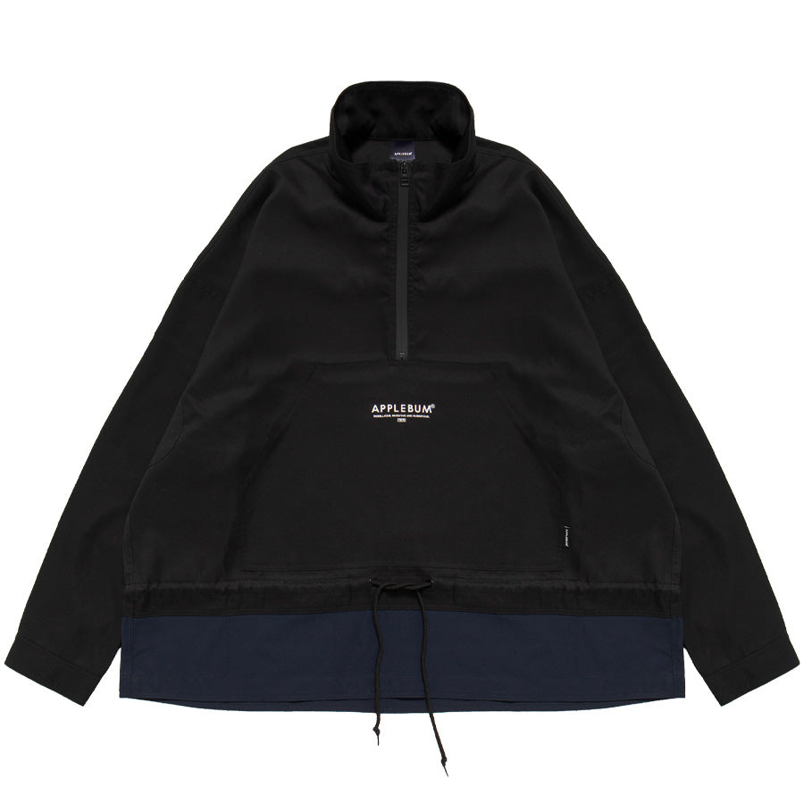 APPLEBUM ハーフジップ アノラック ブラック ネイビー 正面