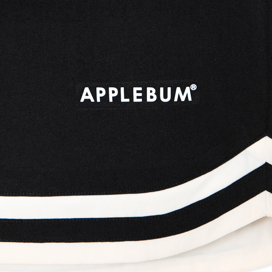 APPLEBUM Authentic Hoopers Shorts ブラック 左裾ロゴディテール