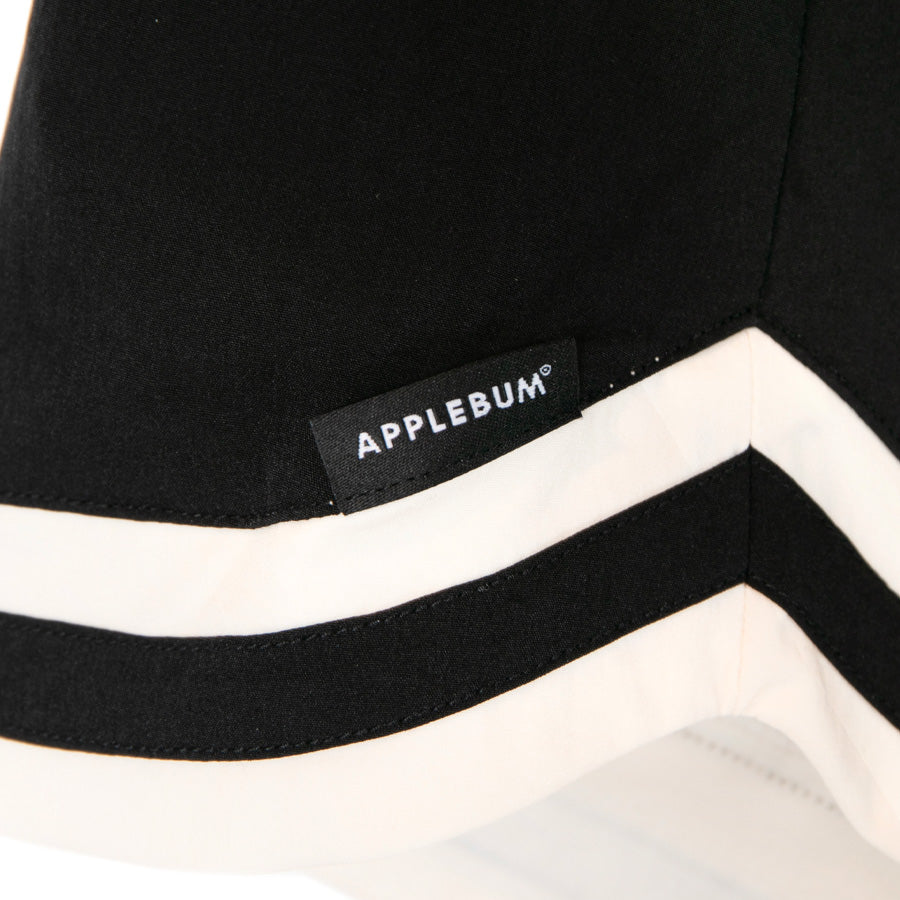 APPLEBUM Authentic Hoopers Shorts ブラック ピスネームディテール