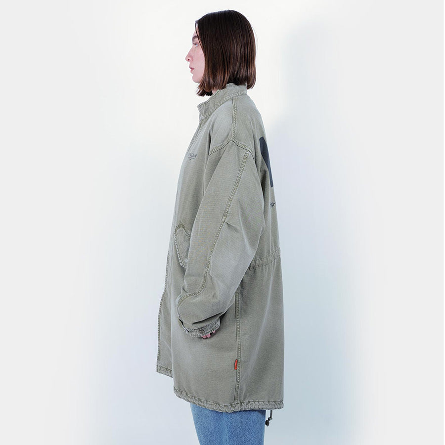 APPLEBUM M-65 コート カーキ 着用