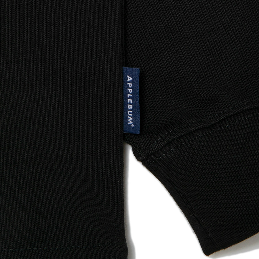 APPLEBUM ロングスリーブ 袖リブ ディテール ブラック