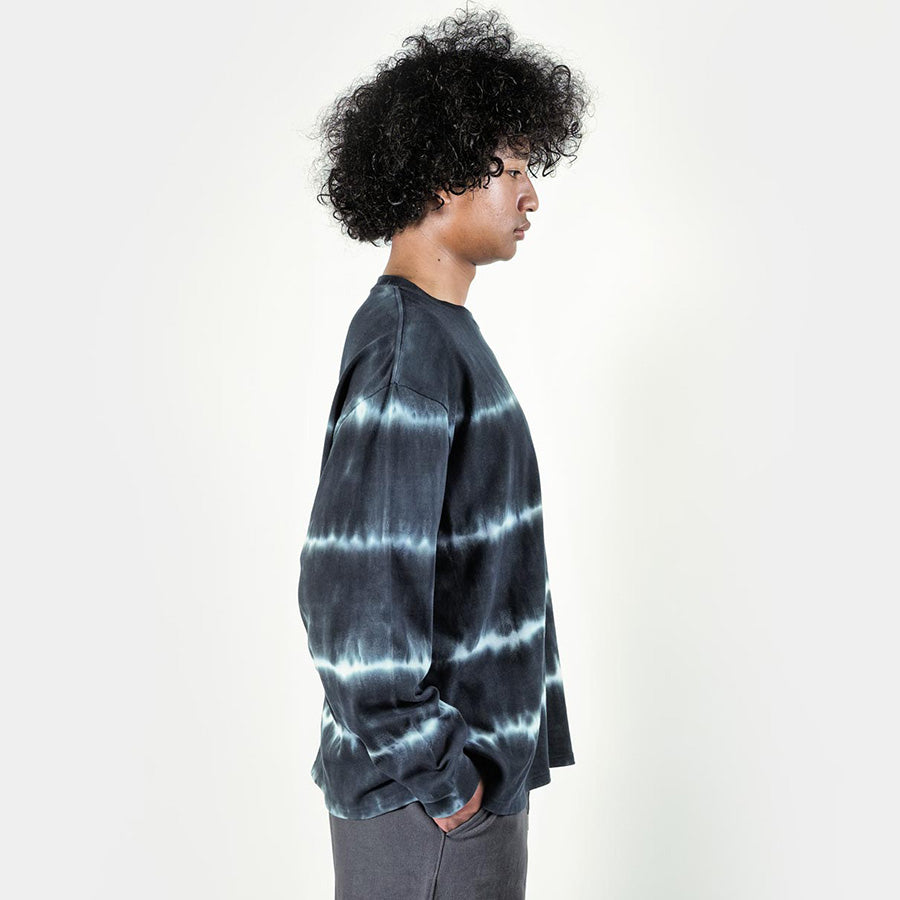 APPLEBUM Border Tie Dye L/S T-shirt 着用 右向き
