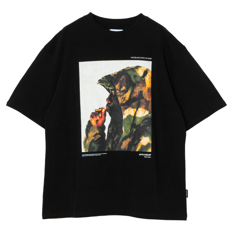 Applebum クッション ブラック 植物柄 45ｘ45  アップルバム 黒 APPLEBUM（アップルバム）Buddah T-Shirt グラフィックTシャツ
