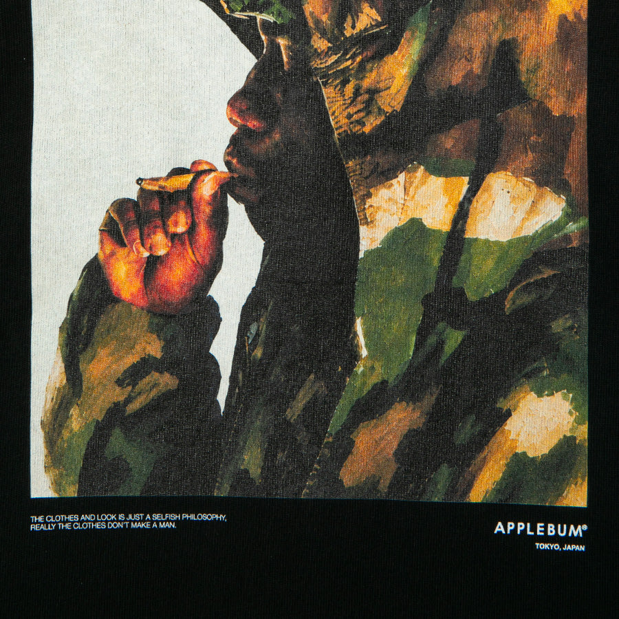 APPLEBUM（アップルバム）Buddah T-Shirt ブラック フロントグラフィックディテール HS2611106