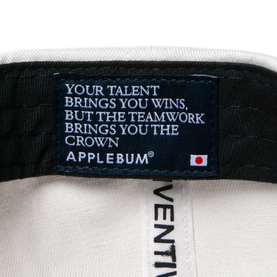 APPLEBUM キャップ 内側織ネーム ナチュラル ネイビー