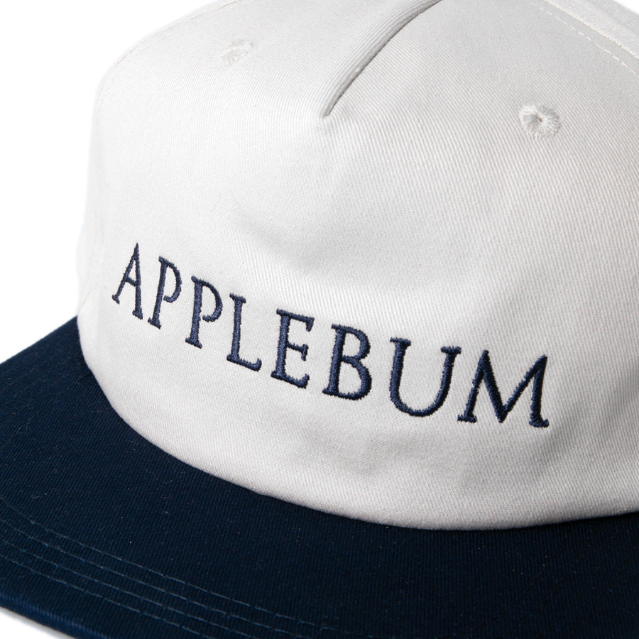 APPLEBUM キャップ ロゴ刺繍 ナチュラル ネイビー
