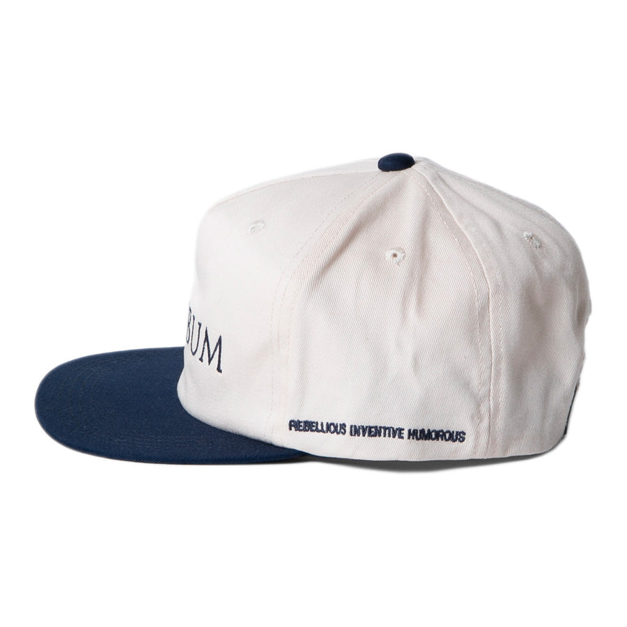 APPLEBUM キャップ ナチュラル ネイビー 左側面