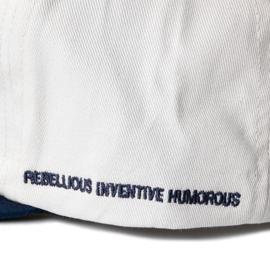 APPLEBUM キャップ サイドロゴ ナチュラル ネイビー