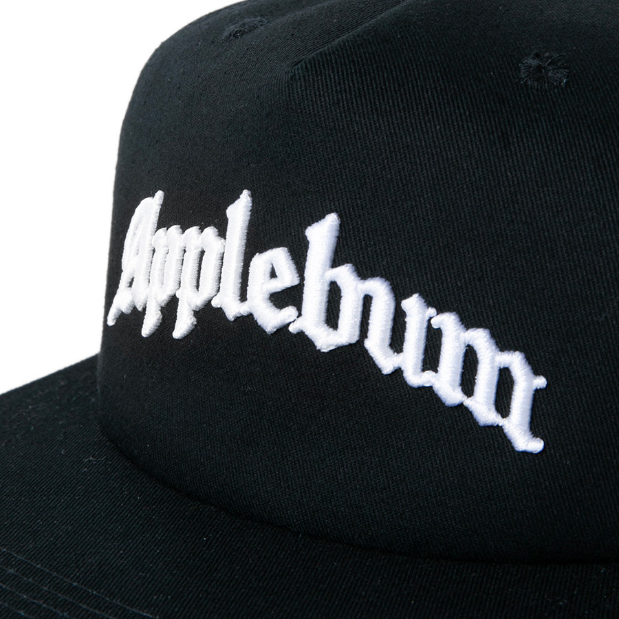 APPLEBUM ブラック ロゴ刺繍アップ