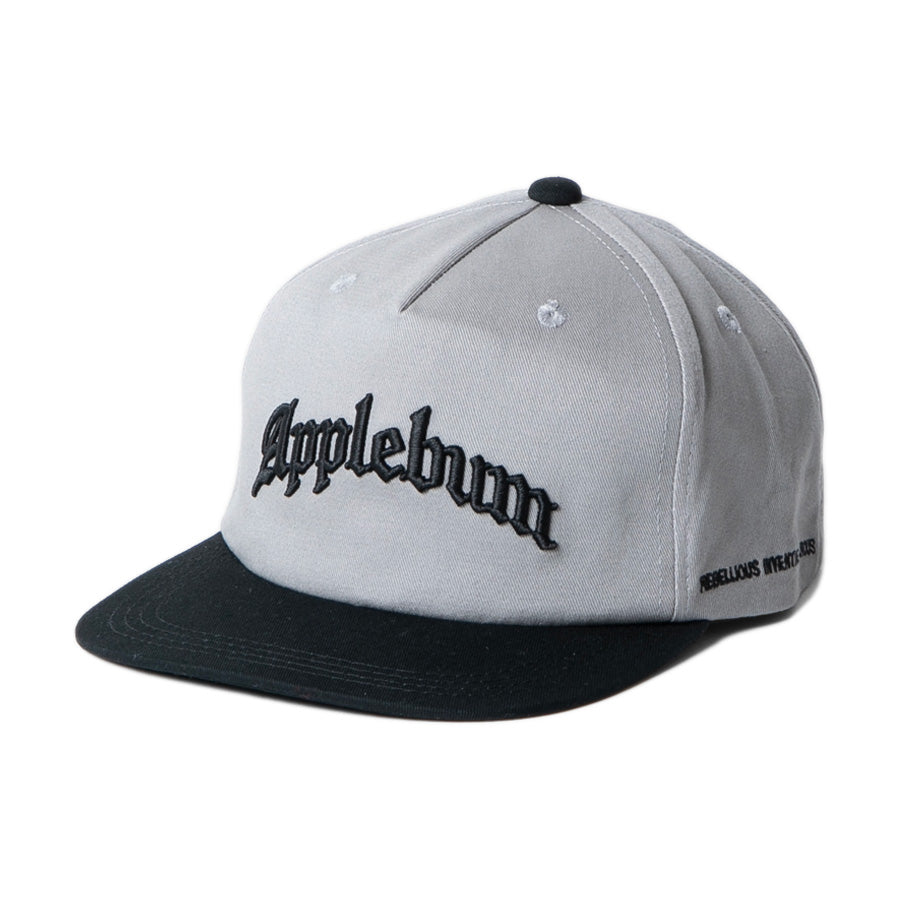 APPLEBUM キャップ グレー ブラック 左斜めスタイル