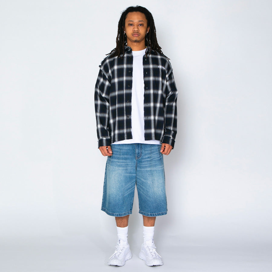 APPLEBUM チェックシャツ 着用 正面スタイル