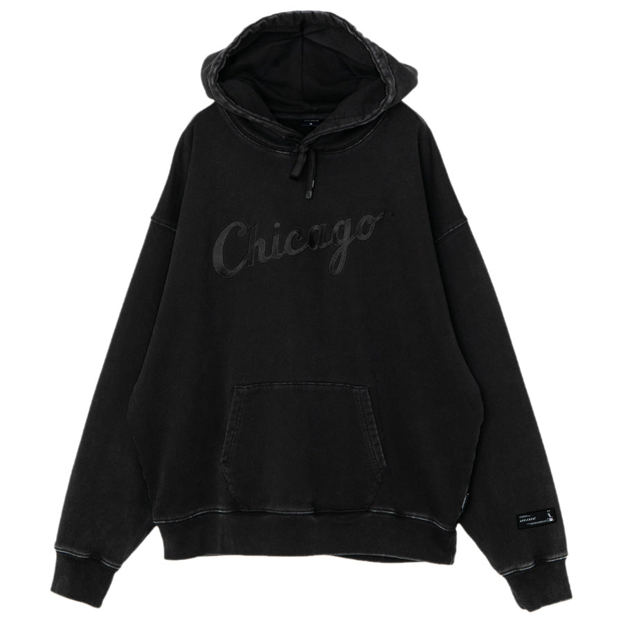 APPLEBUM Chicago White Sox VINTAGE HOODIE ブラック 平置き正面 ML2620403W