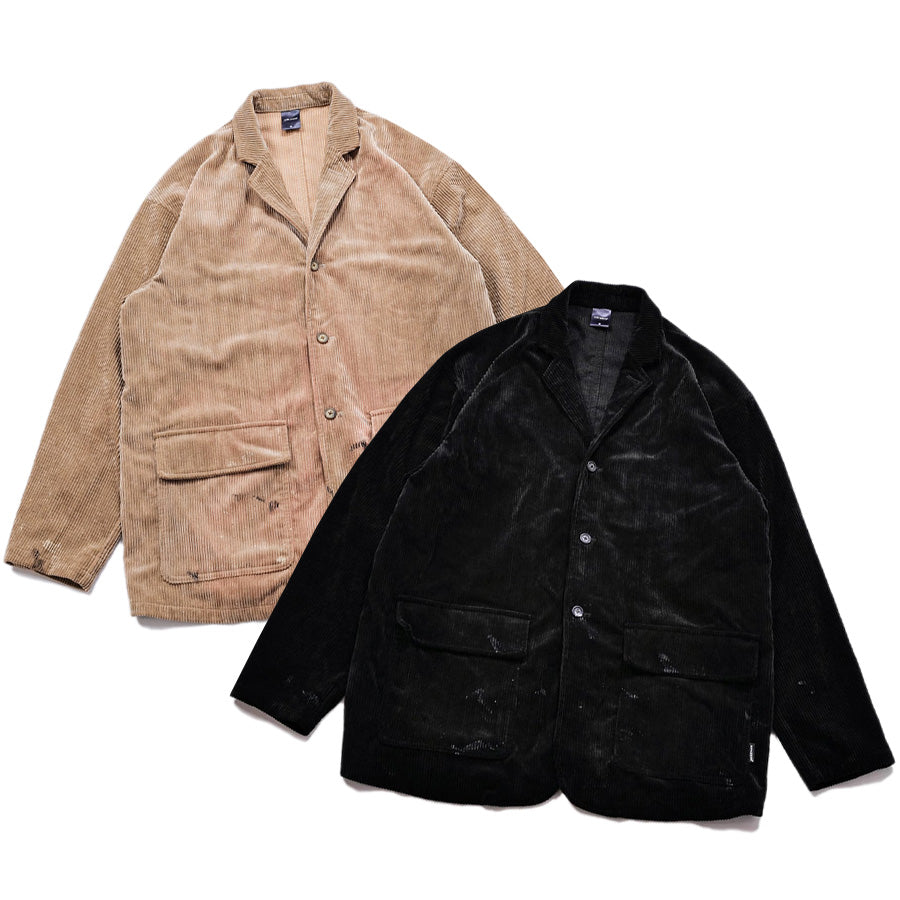 APPLEBUM Damage Corduroy Jacket ブラック ベージュ 正面