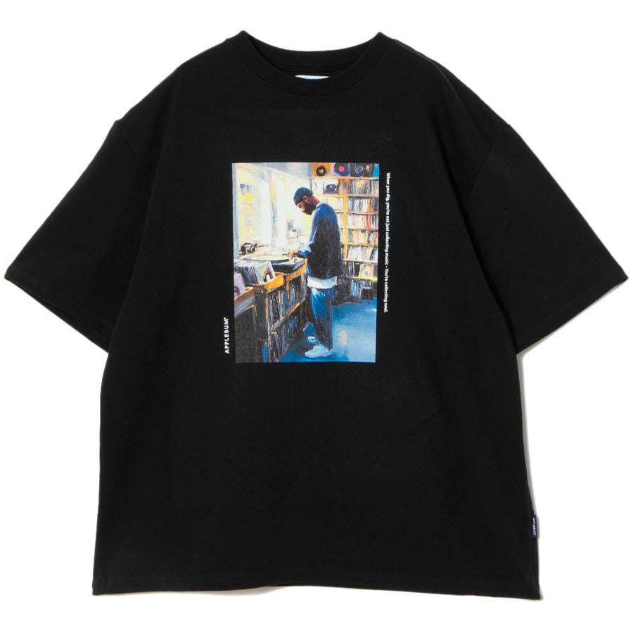 APPLEBUM Tシャツ ブラック グラフィック 正面