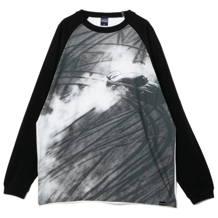 APPLEBUM ラグラン長袖Tシャツ ドリフトマーク 正面