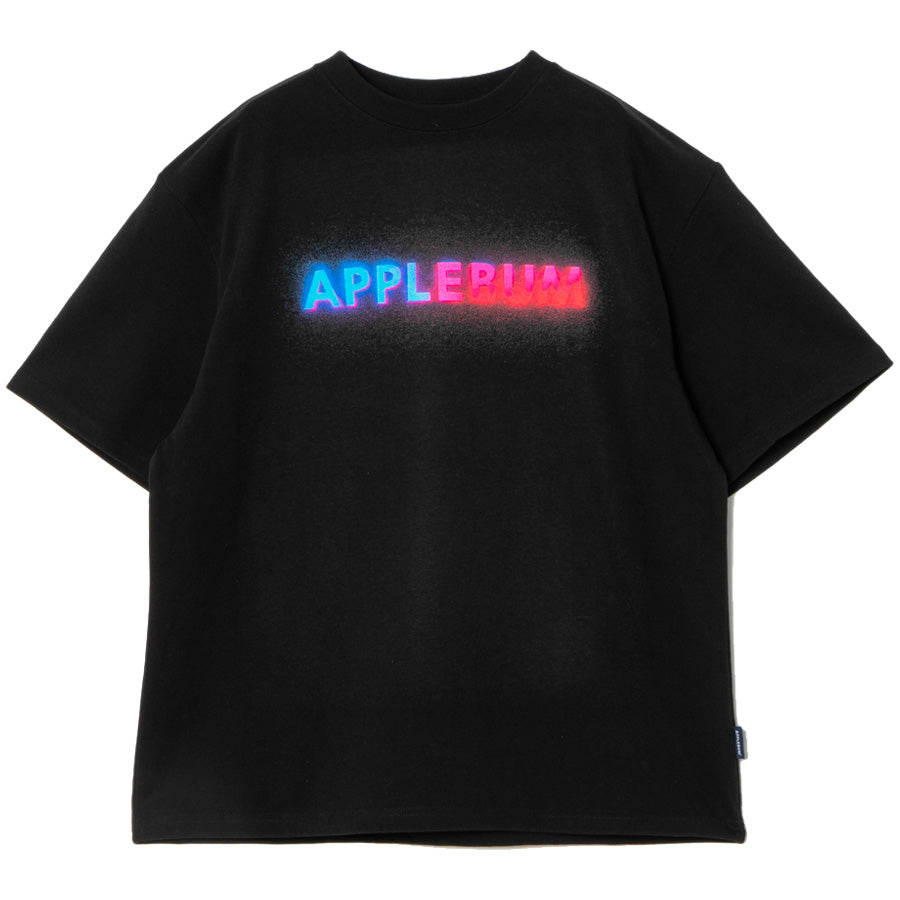 APPLEBUM Tシャツ レトロロゴ ブラック 正面