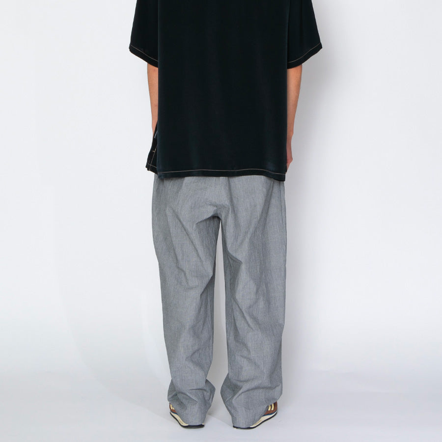APPLEBUM Banshu Organic Wide Pants グレンチェック 背面着用