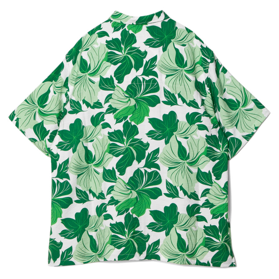 APPLEBUM Tropical Aloha グリーン アロハシャツ 背面デザイン