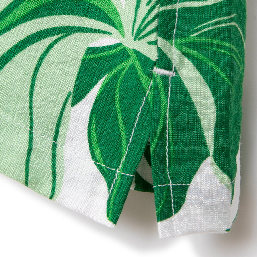 APPLEBUM Tropical Aloha グリーン 裾スリットディテール