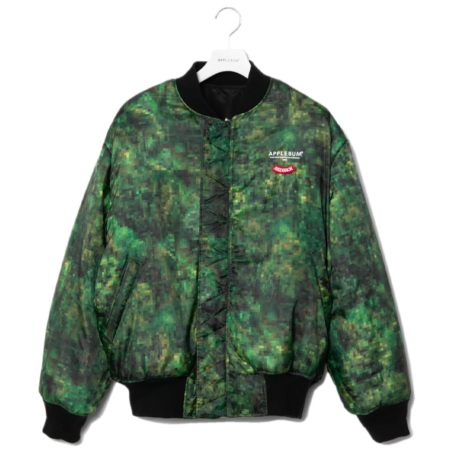 APPLEBUM × raidback fabric (アップルバム) PIXEL CAMO MA-1