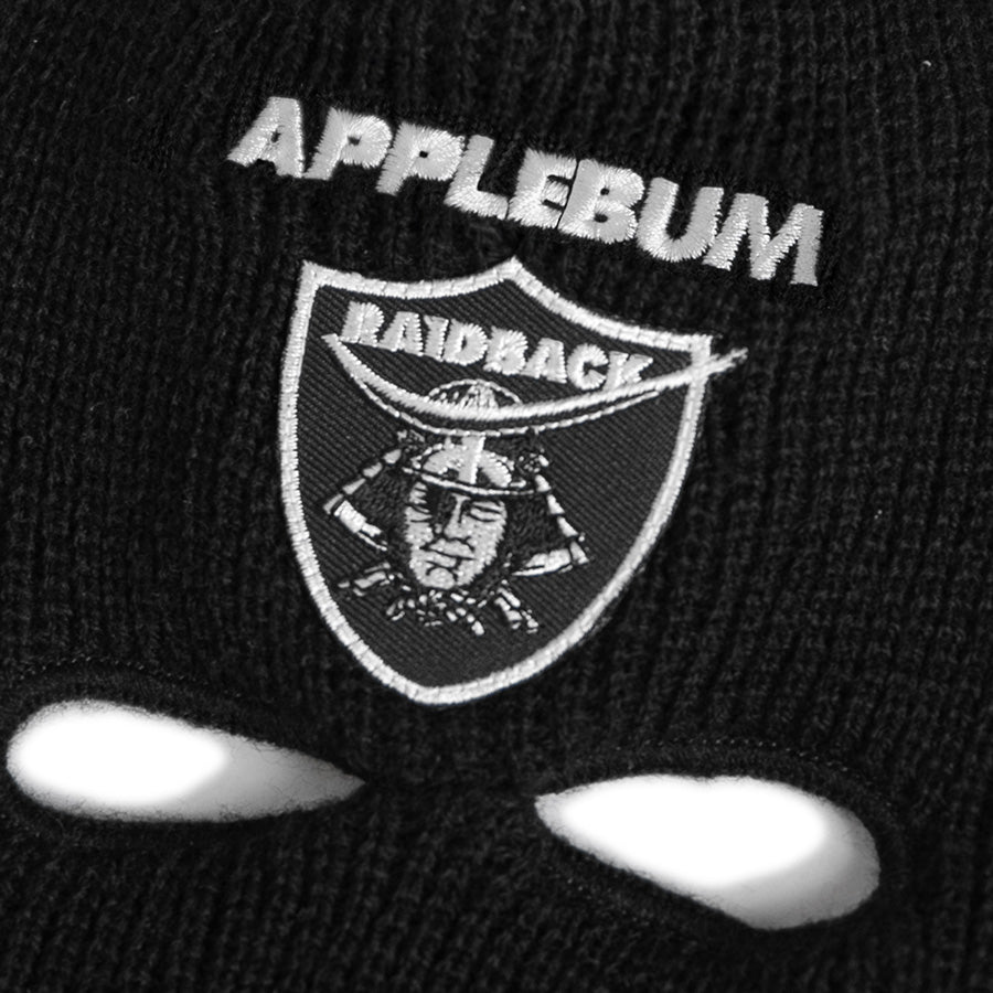 APPLEBUM × raidback fabric ( アップルバム ) EMBLEM LOGO BALACLAVA バラクラバ ブラック