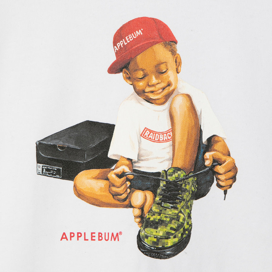 APPLEBUM× raidback fabric ( アップルバム ) BRAND NEW KICKS T-SHIRT